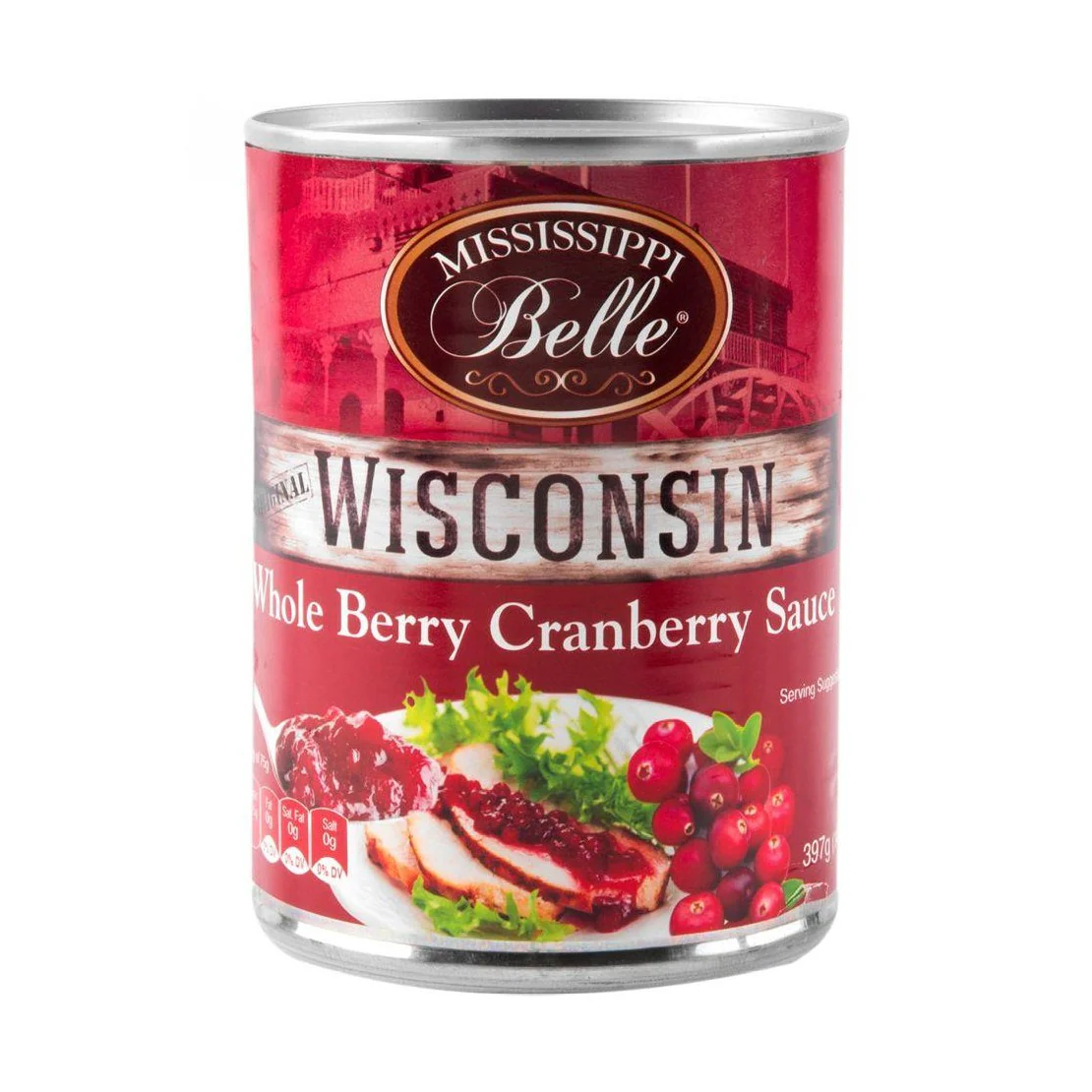 Mississippi Belle Sauce Jellied Wisconsin Berry Cranberry