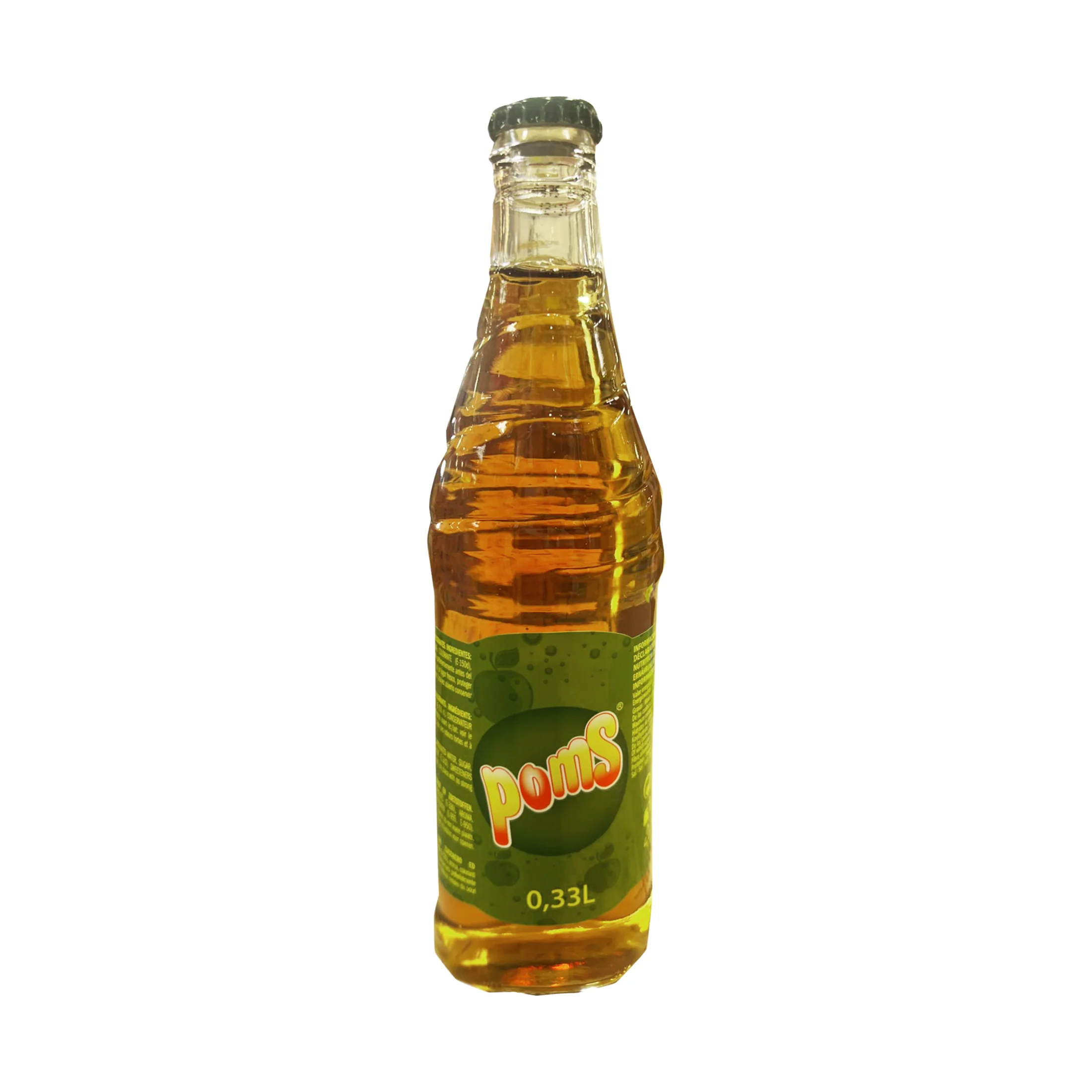 Poms botella de vidrio manzana