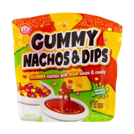 Zed Candy Nachos de goma y salsas